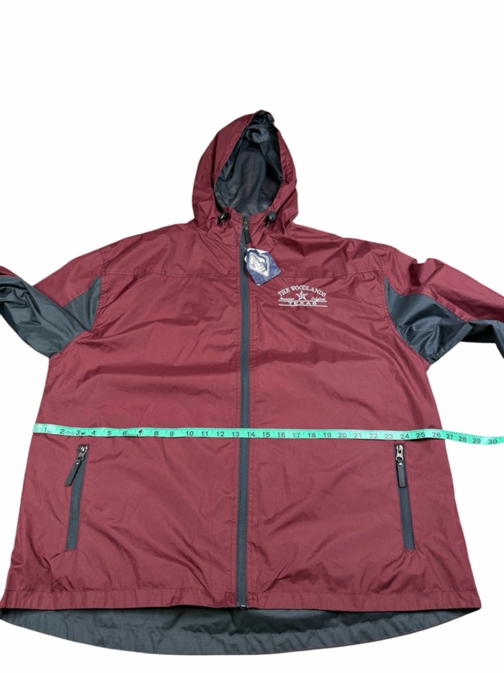 10/$25🦋 NWT Ohiopyle Maroon THE WOODLANDS Windbreaker - Size XL - Picture 13 of 15
